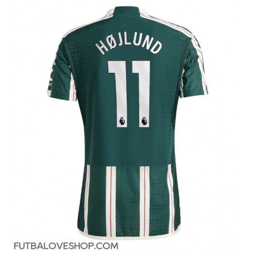 Dres Manchester United Rasmus Hojlund #11 Preč 2023-24 Krátky Rukáv